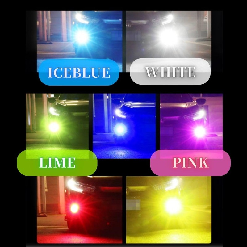 [EternaBright] Car LED Fog Lamp, 3 Color Switching, H8, H11,