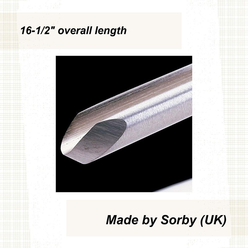Robert Sorby #840FH-1/2 Fingernail Spindle Gouge Lathe Tool 18 1/4"