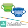 Nuby 2-Pack Snack Keepers, Blue and Green