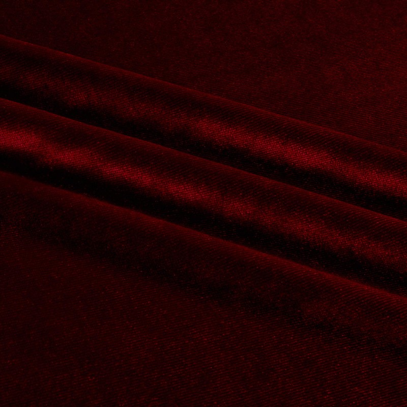 Stretch Velvet Cranberry, Fabric by the Yard