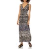 Angie Women's Blue Printed Maxi Dress, Large
