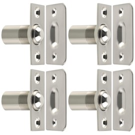 Mooche Door Latch Stainless Steel Internal Door Latch with Strike Plate Adjustable Tension Door Ball Catch for Cabinet Drawer Wooden Door Metal Door Brushed Pack of 4