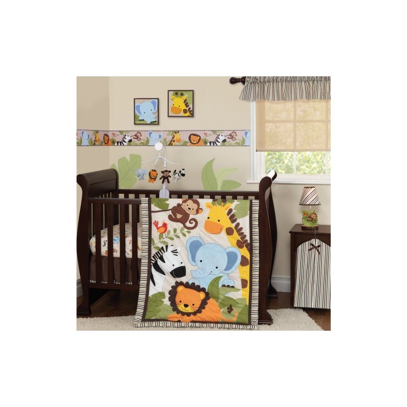 Bedtime Originals Jungle Buddies - Cenefa de Ventana, Color café