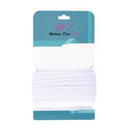 WedDecor Grosgrain White Ribbon for Gift Wrapping, 15mm x 10m Solid Polyester Ribbon Perfect for Wedding Decor, Sewing, Dresses, DIY Crafts Floristry, Events, Scrapbooking Decorations