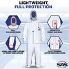 SAS Safety 6938 Moon suit Nylon Cotton Coverall, Large, White