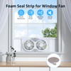 shinic 9" Twin Window Fan with Remote Control,Reversible Airflow,Removable Cover,3