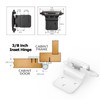 Chibery 10 Pack 3/8 inch Inset White Cabinet Hinges, Semi-Concealed