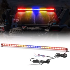 LED Chase Light Bar,OFFROADTOWN 37 Inch Rear Chase Lights w/Turn Signal Brake Reverse Light Slim Strobe Light Bar for UTV Polaris RZR Ranger SXS Can-am Yamaha Maverick ATV Off Road,Red Yellow Blue