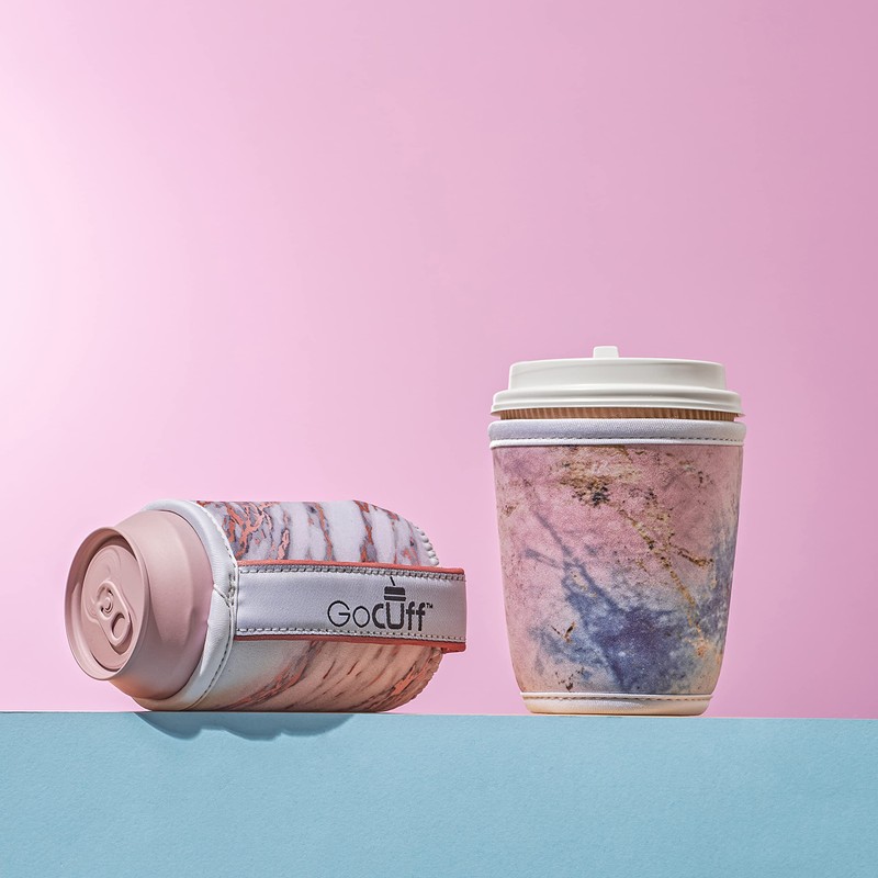 GoCuff Reusable Hot and Iced Coffee Cup Insulator Sleeve with