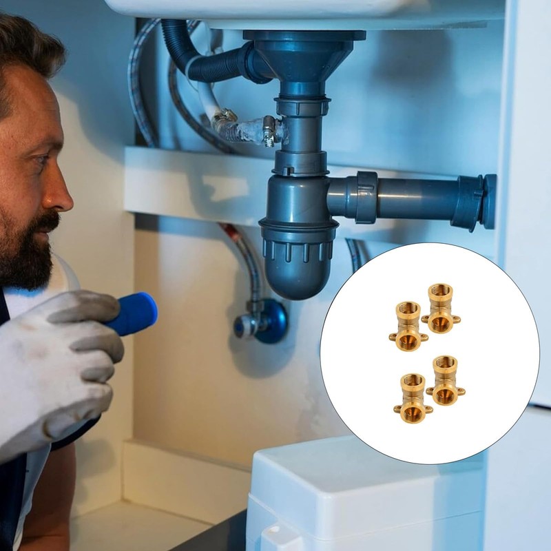 Set of 4 Wall Discs 1/2 Inch DN15 Wall Angle