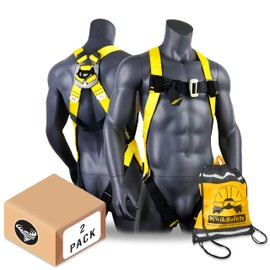 KwikSafety TORNADO 1D Full Body Safety Harness [2 PACK] Fall Protection Fall Arrest OSHA ANSI Industrial Roofing Personal Protection Equipment Construction Scaffolding Contractor