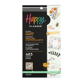 Happy Planner Stickers Set for Teachers, Planners and Projects - Multicolour Stickers - Cottagecore Florals - 30 Sheets Total 683 Stickers