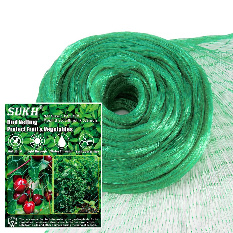 Bird Netting for Garden 13x33ft - Sukh Garden Netting Mesh