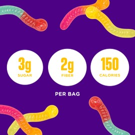 SmartSweets Gummy Worms Low Sugar Gummy Candy: 1.8oz (Pack of 14), No Artificial Sweeteners, Plant-Based, Gluten-Free, Healthy Snack for Kids & Adults