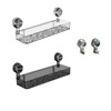 Kibeonno Suction Cup Shower Caddy Toothbrush Holders for Bathrooms Capacity