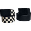 Urban Classics Check and Solid Canvas Belt Pack of 2,