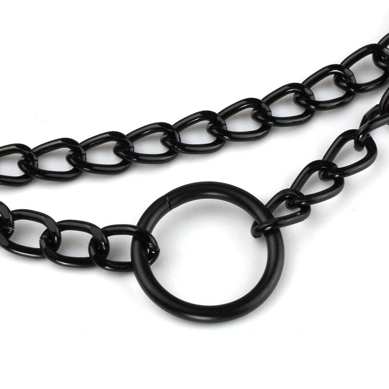 Manfnee PU Leather Choker, Punk, Goth, Emo Circle Necklace, Chain