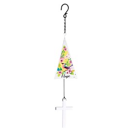 Dicksons - Adornos decorativos para exteriores, para patio, porche, 24 pulgadas, metal, fe, esperanza, amor, pájaro