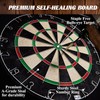 Barrington Bellevue Wood Dartboard Cabinet with 18-Inch Bristle Dartboard and