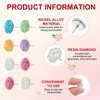 PATIKIL 30Pcs Diamond Push Pins, Glitter Rhinestone Decorative Thumb Tacks