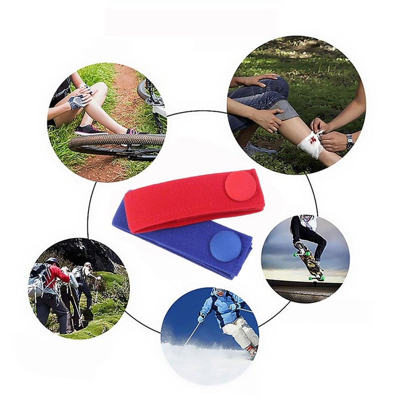 YJRUNFU 2 Pack Length 3.3cm Width Individual Wrist Band Elastic