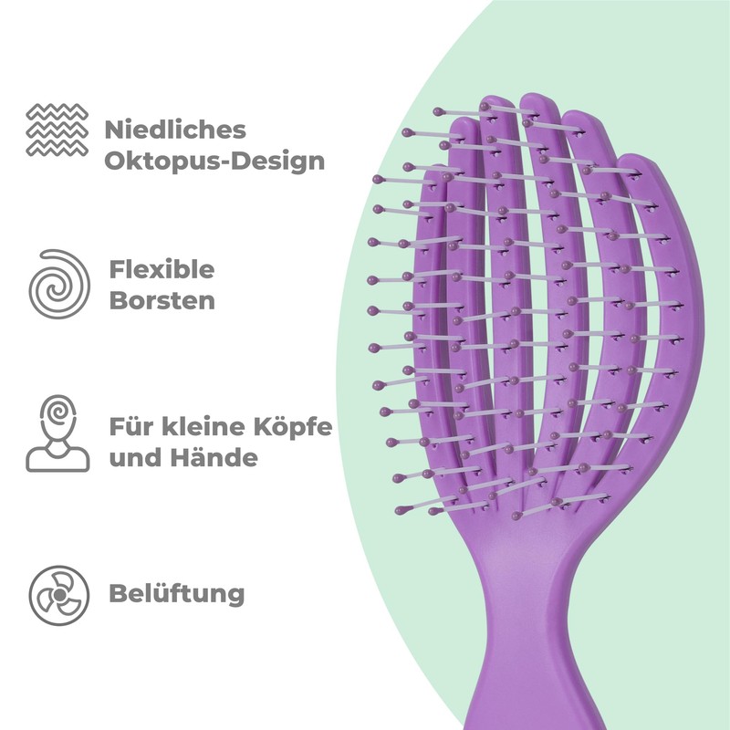 Ninabella Octopus Brush - Purple