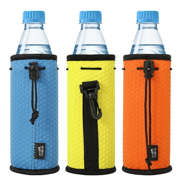 TAGVO Can Cooler Sleeves 3 Pack, Insulators Sleeves Standard Can Covers16 17 18 OZ, Neoprene with Fabric Lanyard, Beer Bottle Sleeves Coolers Holder, Non-slip Neoprene Can Coolier Sleeves