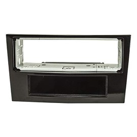tomzz Audio 2439-168 Radio Fascia Metal Slot Compatible with Opel Corsa D Astra H Zafira B Piano Black