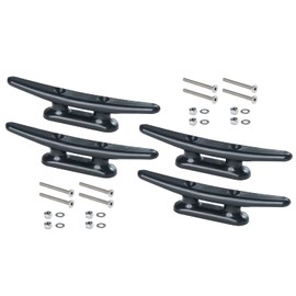 New Marine 4 Nylon Clamps in Black or White, Various Sizes, Includes V4A Screws (Black, 125mm)