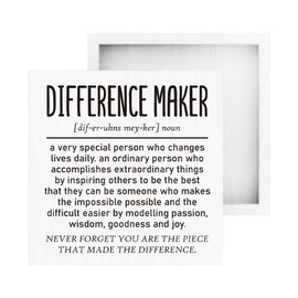 Difference Maker Gift for Manager Employee Teacher Nurse Boss Difference Maker Definition for Office Desk Decor Thank You Gifts for Women Men 5 X 5 Inch