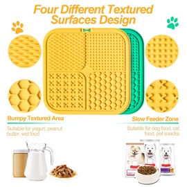 LUKITO Premium Silicone Licking Mat for Dogs & Cats, 77 Suction Cups, Slow Feeder, Boredom Reducer, Anxiety Relief, Dishwasher Safe, Food Grade