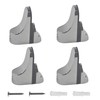 bociloy 4Pcs Adjustable Wood/Glass Floating Shelf Brackets Wall Mount, Polished