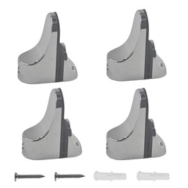 bociloy 4Pcs Adjustable Wood/Glass Floating Shelf Brackets Wall Mount, Polished Chrome Heavy Duty Zinc Alloy Glass Bracket, for 3-21 mm Thickness Shelf