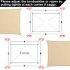5' x 8' Beige Straight Edge Sun Shade Sail, Rectangle