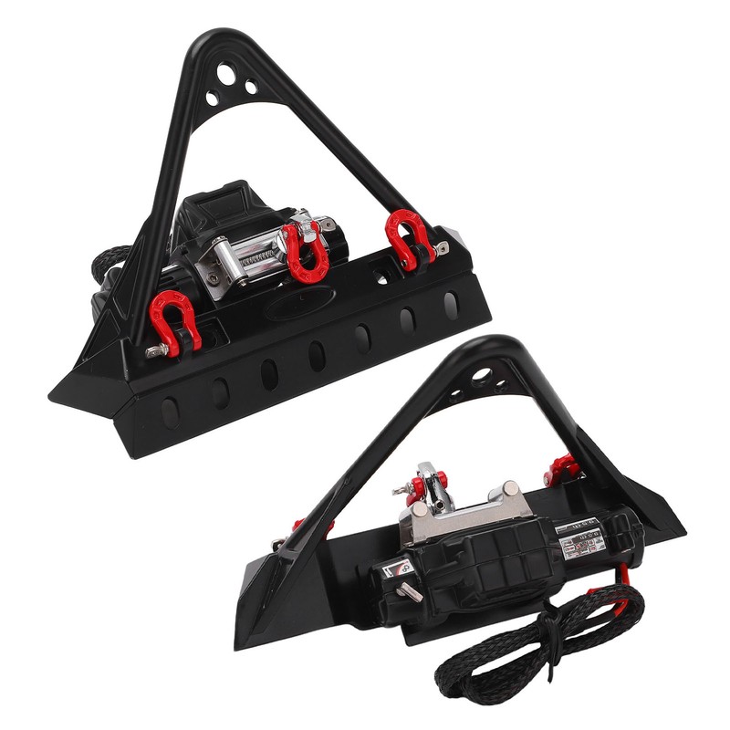 RC Front Bumper Winch Light Kit Iron Plastic High Hardness