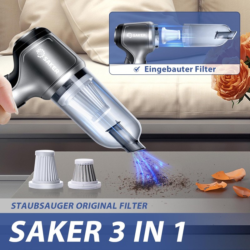 Saker Filter 4 Pack with 3 HEPA Filters and 1