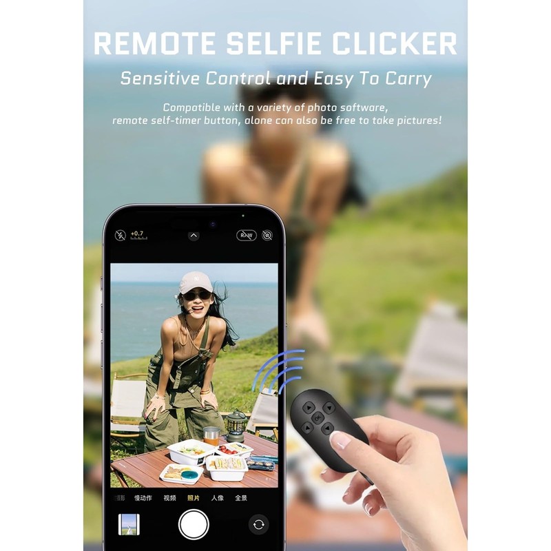 Bluetooth-Fernbedienung für TikTok-Seitenwender, Scroll-Ring-Clicker für Neuartige Kamera-Videoaufnahmen, Auslöser-Selfie-Taste, Wiederaufladbare Fingerfernbedienung
