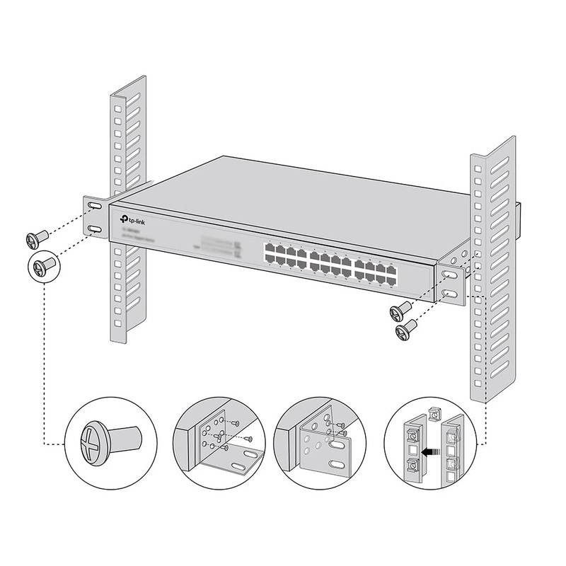 TP-Link RackMount Kit-13 Mounting Bracket| Compatible with TP-Link 13-inch Rackmount