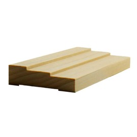 EWCA34 Contemporary 2-1/2" Wide x 3/4" Stepped Casing. Unfinished Trim, Poplar, 94"