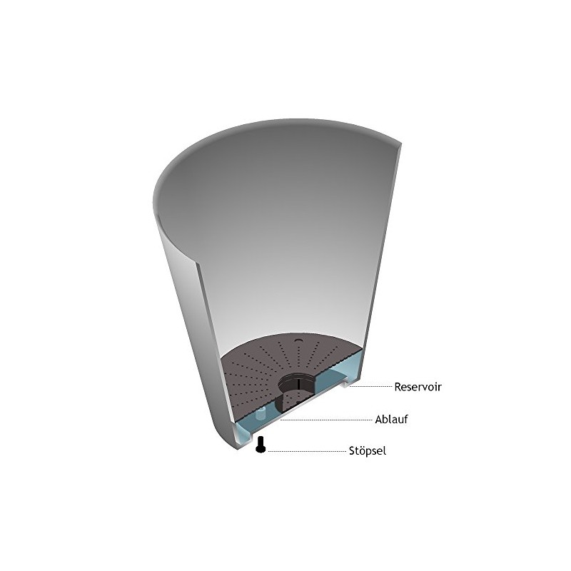 Artstone Ella wall pot, 22x15x17 cm, grey