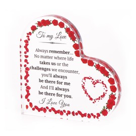 Elegant Acrylic Plaque, Warm Rose Wreath Design, Couple Gift, Romantic Love You Gift, Acrylic Ornaments, Gift for Girlfriend, Gift for Wife, Gift for Women, Love Declaration