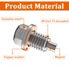 Aienxn M12 x 1.75 Magnetic Oil Drain Plug, Stainless Steel