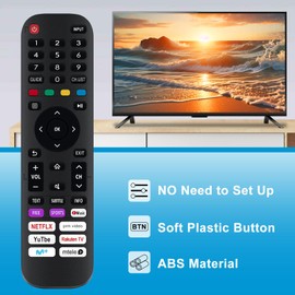 VINABTY Replacement Remote Control Suitable for Hisense Full HD Smart TV 40A4BG 32A4BG 32A4BGTUK 40A4BGTUK 32A4CG 32A4DG 32A4DGCH 32A4EG 32A4FG 32A4GG 32A4HG 32A4EGCH 32A4FGTUK 40A44 CG 40A4DG