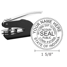 Black Pocket Seal Embosser; Notary Modern Journal Bundle | Indiana