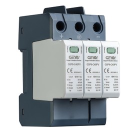 GEYA Solar PV Low Voltage Surge Protection DIN Rail 20KA-40KA Surge Arrester Lightning Protection DC (3P, DC1500V)