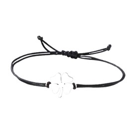 CYXZMYA Clover bracelet, lucky bracelet with silver clover leaf, lucky charm bracelet, four-leaf ladies, lucky charm clover bracelet, for courage examination operation, wives, lovers, sisters, Metal