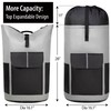 BeeGreen Grey-Black-Laundry-Bag-Backpack-Extra-Large-Heavy-Duty, 125L Portable Travel Laundry Backpack with Shoulder Straps