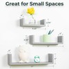 Greenco Set of 3 Floating “U” Shelves, Easy-to-Assemble Floating Wall