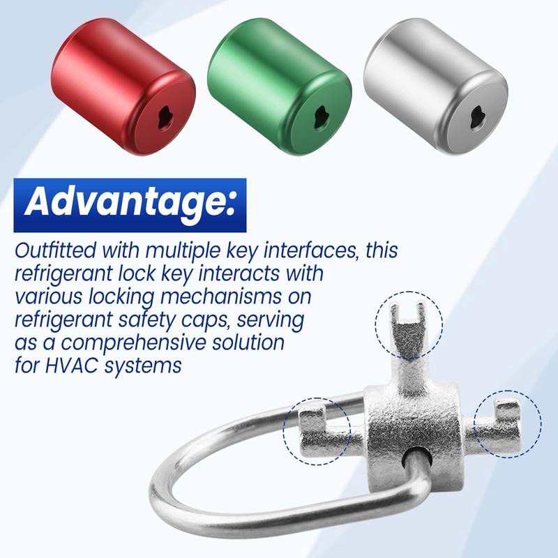 Hugexpen HVAC Tools, Locking Cap Key for Refrigerant Safety Caps,