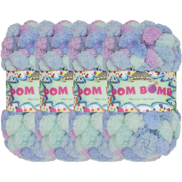 JubileeYarn Pom Bomb Yarn - Super Bulky Polyester - Diamonds
